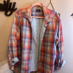 2XL George Multicolor Plaid Women's Top